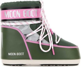 Moon Boot Green Logo Boots
