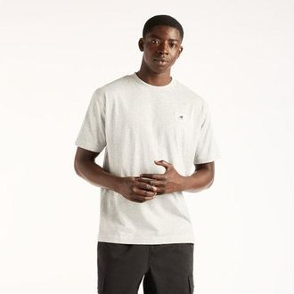 New Balance Uomo Woven Label T-Shirt in Grigio, Cotone, Taglia 2XL