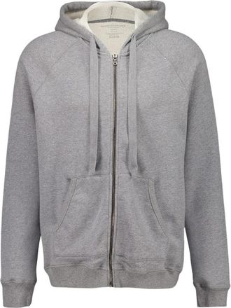 Majestic Filatures Zachte Katoenen Grijze Hoodie - Heren - Vesten met rits - Grijs - S - Katoen - Hoodies & sweatvesten