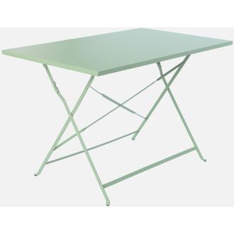 Sweeek Mesa De Jard&iacute;n Bistro Plegable De Metal 110x70cm, 4 Plazas