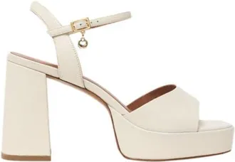 Maje Leather platform sandals in Ecru at Nordstrom, Size 39