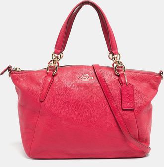 Coach Pink Leather Small Kelsey Satchel