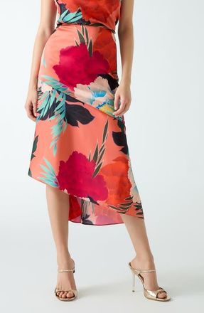 Marciano Roma Print Midi Skirt in Open at Nordstrom, Size 10 Us