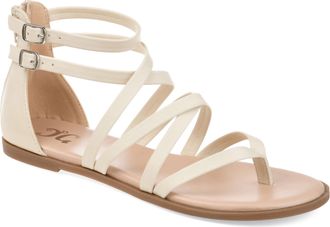 Journee Collection Women & apos;s Zailie Medium and Wide Width Flat Sandals