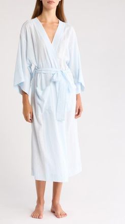 Nordstrom Vacation Linen Blend Robe in Blue Breeze at Nordstrom, Size X-Small
