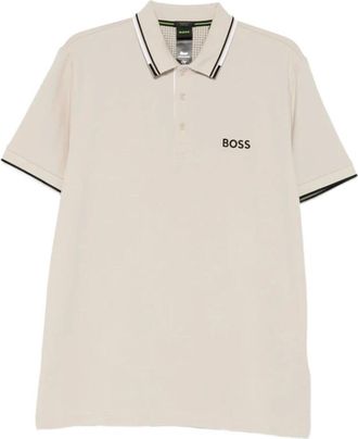 HUGO BOSS Tops, Heren, Beige, S, Katoen, Paddy Pro Polo