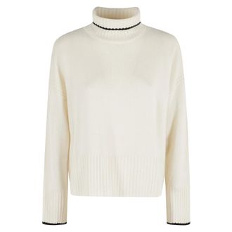 Pinko Falkland Pattern Jumper in Meringue White