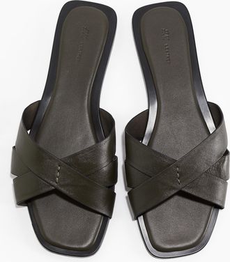 H&M Ledersandalen - Green