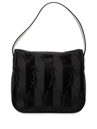 Saint Laurent 2000-2025 Monogram Logo Nylon shoulder bag - Nero