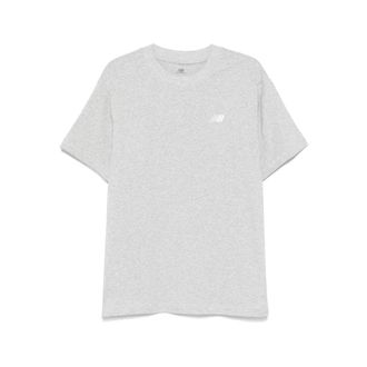 New Balance T Shirt Grigio-Uomo