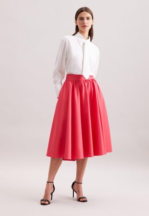 Seidensticker Midirock SEIDENSTICKER, Damen, Gr. 38, pink, 49% Baumwolle, 46% Polyester, 5% Elasthan, unifarben, normal, R&ouml;cke Midirock