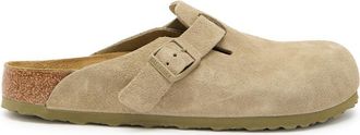 Birkenstock Boston Brushed Suede Clogs - Khaki - 45 (IT45 / UK11)