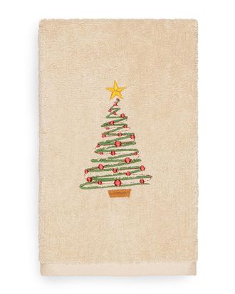 Linum Home Textiles Christmas Tree Hand Towel