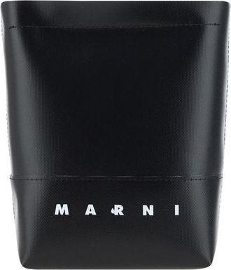 Marni Zwarte Polyester Schoudertas