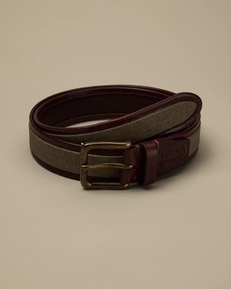Lucky Brand Leather Canvas Belt