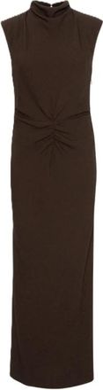 Rotate Mouwloze Midi-jurk - Dames - Avondkleed - Bruin - XS - Kleedjes