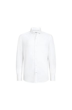 Brunello Cucinelli Piqu&eacute; shirt in White at Nordstrom, Size Xxx-Large Eu