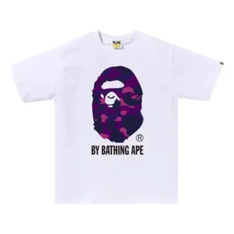 A Bathing Ape Color Camo T-Shirt White Purple 1M30110020-WHITE-PURPLE