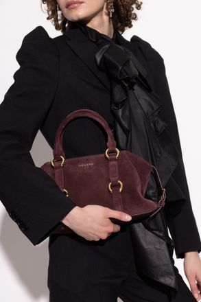 Alexander McQueen Farringdon Small Handbag, Womens, Burgundy
