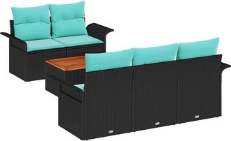 vidaXL Conjunto De Sof&aacute;s De Jard&iacute;n 6 Uds. 5-n&uacute;mero De Plazas Vidaxl