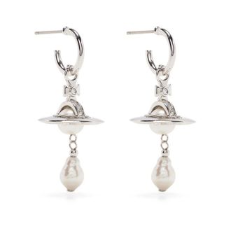 Vivienne Westwood Earrings, female, Gray, Size: ONE SIZE Aleksa Drop Earrings