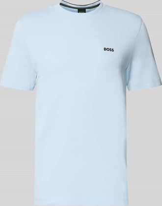 HUGO BOSS Regular Fit T-Shirt aus Baumwoll-Piqu&eacute; Modell TS_PIQUE in Hellblau, Gr&ouml;&szlig;e XXXL