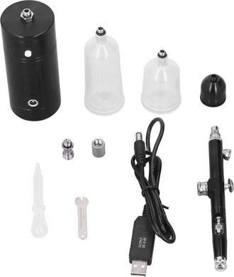 OEM Kit De Aer&oacute;grafo, Compresor Port&aacute;til Inal&aacute;mbrico De 18 Psi Con 3 Dep&oacute;sitos De Pintura Para Maquillaje, Tatuajes Y Manualidades