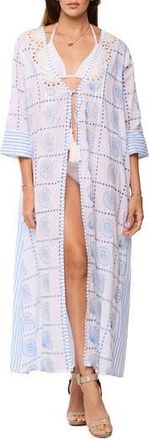 Ranee&rsquo;s Longline Cover-Up Duster in White at Nordstrom Rack, Size Small/medium