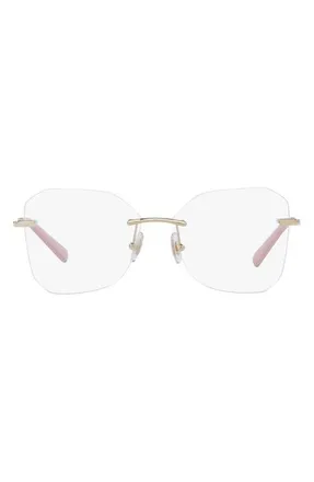 Tiffany & Co. 55mm Rimless Irregular Optical Glasses in Pale Gold at Nordstrom