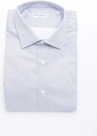 Robert Friedman Slim Fit Micropatroon Overhemd