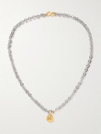 Laura Lombardi Collana Rodiata E Con Finitura Oro Campana - Verde