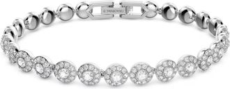 Swarovski Angelic Armband in Wit- 5071173 - Tijdloze Elegantie met Fonkelend Kristalpav&eacute;- Gerhodineerd - Dames - Armbanden - Grijs - ONE Size - Accessoires