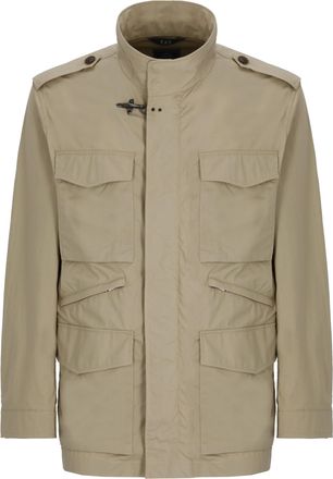 Fay Beige Field Hook-Fastening Jacket