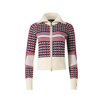 Perfect Moment Merino Wool Houndstooth Cardigan