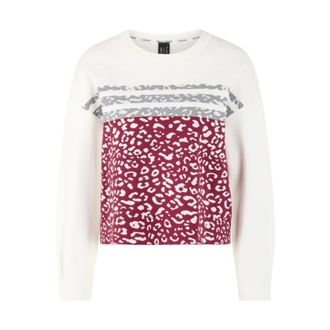 Marc Cain Sweatshirt gebreid in Duitsland - Dames - Truien - Veelkleurig - Maat: XL Katoen