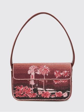 Staud Borsa a spalla Tommy con ricamo grafico interamente in perline
