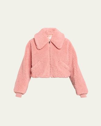 Givenchy Faux Fur Cropped Bomber Jacket