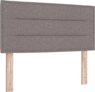 vidaXL Led Headboard with led Strip Lights Manual Taupe 100 cm Fabric Vidaxl
