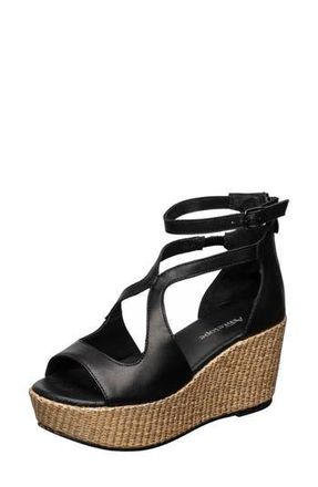 Antelope Hartlynn Espadrille Wedge Sandal in Black at Nordstrom Rack, Size 10