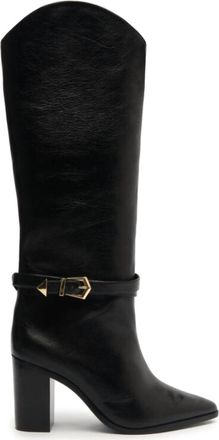 Schutz Womens Maryana Pointed Toe Knee High Boot In Black