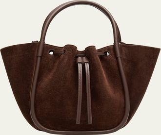 Proenza Schouler Small Ruched Suede Tote Bag