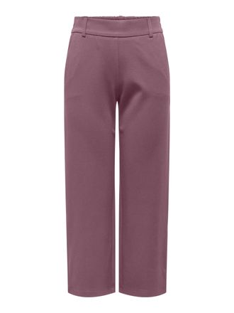 Only Culotte ONLY ONLPOPTRASH LIFE MW STRAIGHT CULOTTE PNT, Damen, Gr. XL, N-Gr, rose braun, Milano Rib, Obermaterial: 63% Viskose, 32% Nylon, 5% Elasthan,