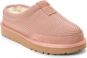 Dearfoams Fireside Greta Sport Knit Twill Water Repellent Clog in Dusty Pink at Nordstrom, Size 10