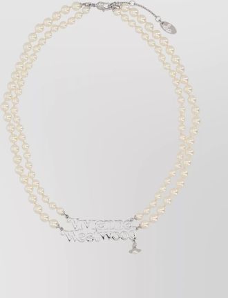 Vivienne Westwood double strand pearl bead necklace adjustable