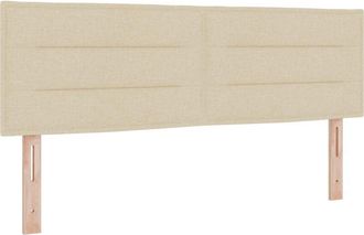 vidaXL Cabecero Led Con Luces De Tiras Led Manual Crema 144 Cm Tela Vidaxl