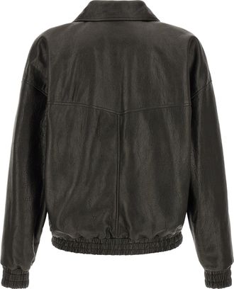 Saint Laurent Mens Black Lamb Leather Jacket Clothing