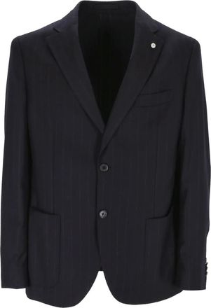 L.B.M. 1911 Blazer gessato - Blu