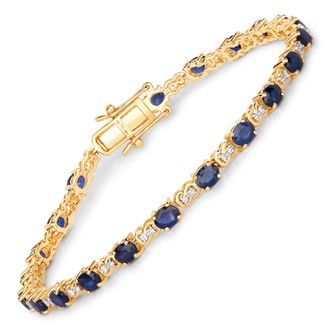 Diana M. Jewels Blue Sapphire Oval 4x3mm - 22Pcs + White Diamond F/C Round 1mm ( I1-I2/I color ) - 44Pcs ( White Pen Rhodium ) ( Box Lock With Double Safety )
