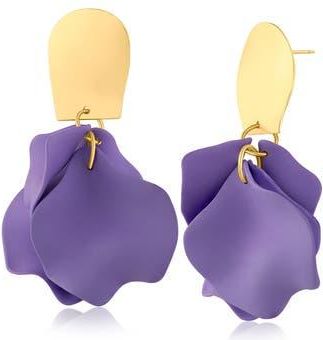 Jardin Ginkgo Flower Drop Earrings in Lavender/Gold at Nordstrom Rack