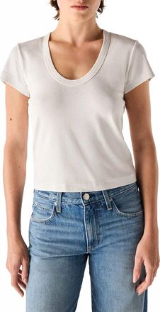 Amo Rumi Short Sleeve Tee In Eggshell
